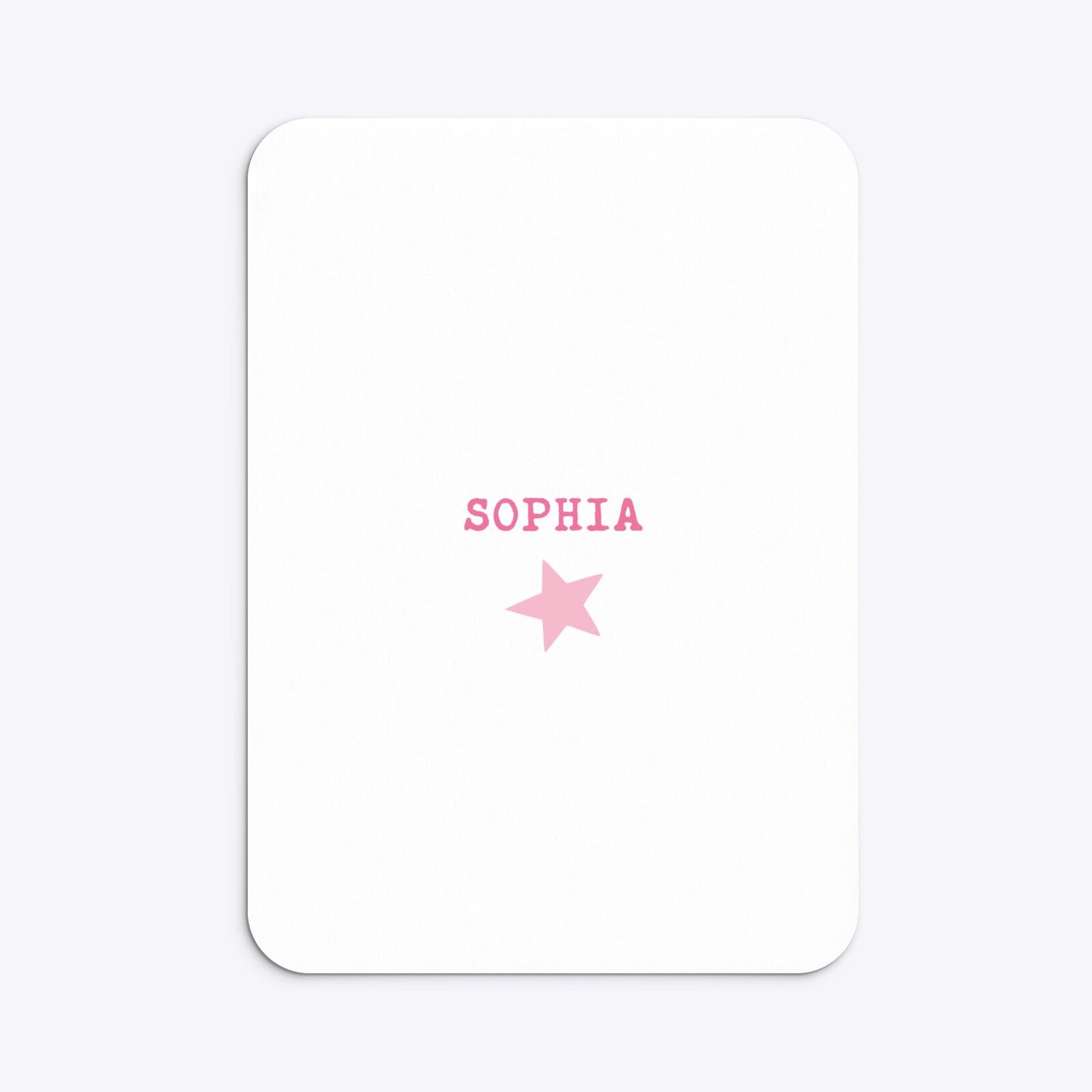 Pink Princess Personalised Birthday Rounded Invitation Matte Paper Back Image