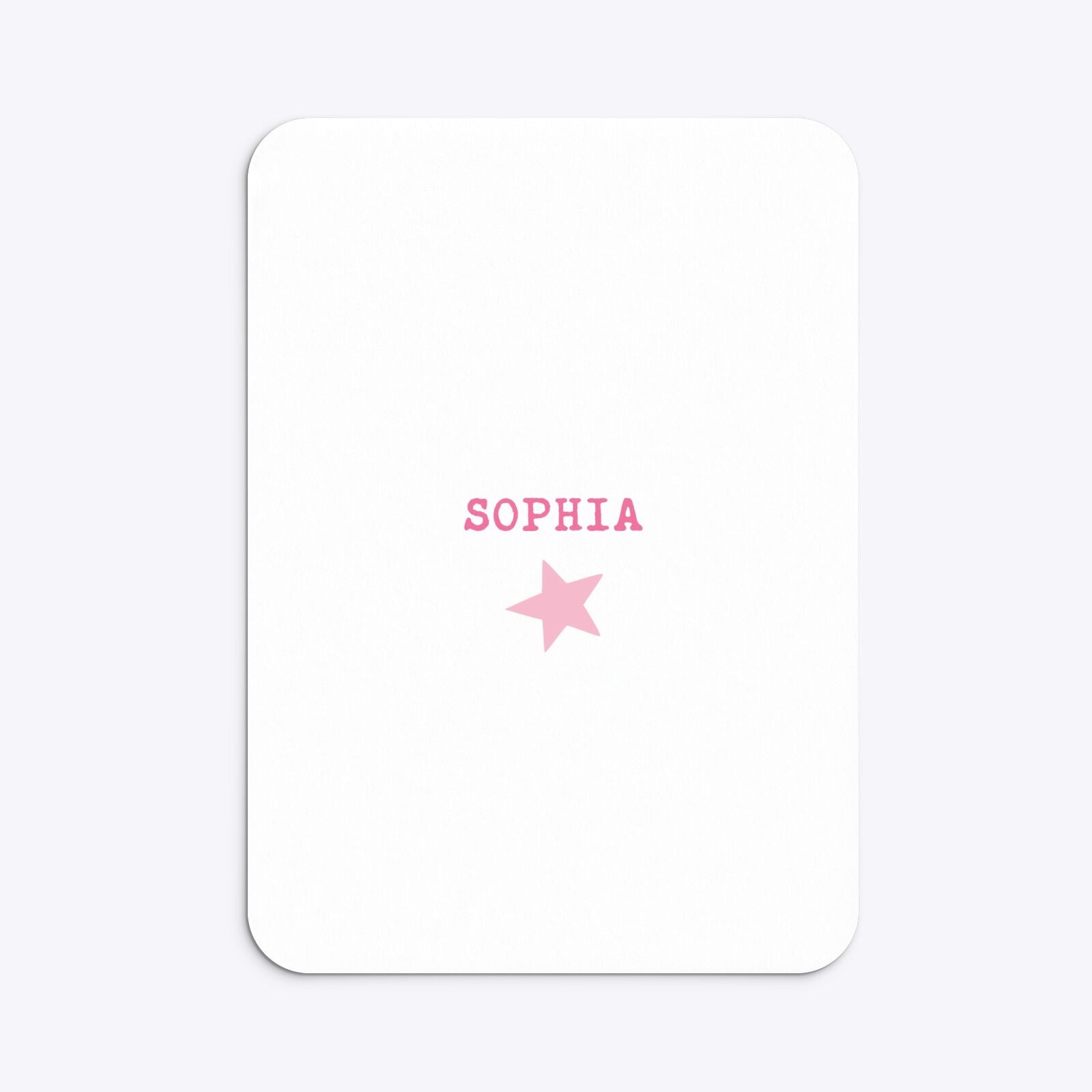 Pink Princess Personalised Birthday Rounded Invitation Matte Paper Back Image