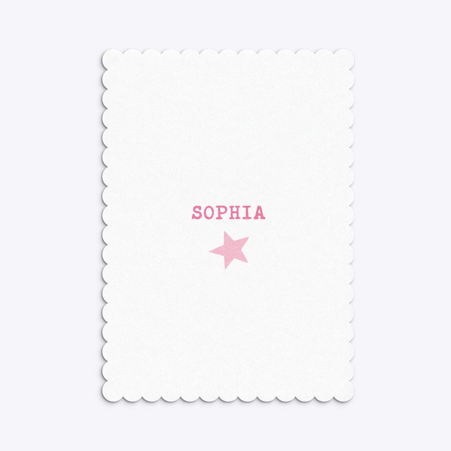 Pink Princess Personalised Birthday Scalloped Invitation Glitter Back Image