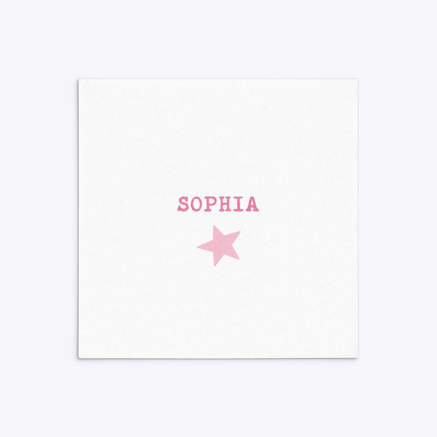 Pink Princess Personalised Birthday Square 5 25x5 25 Invitation Glitter Back Image