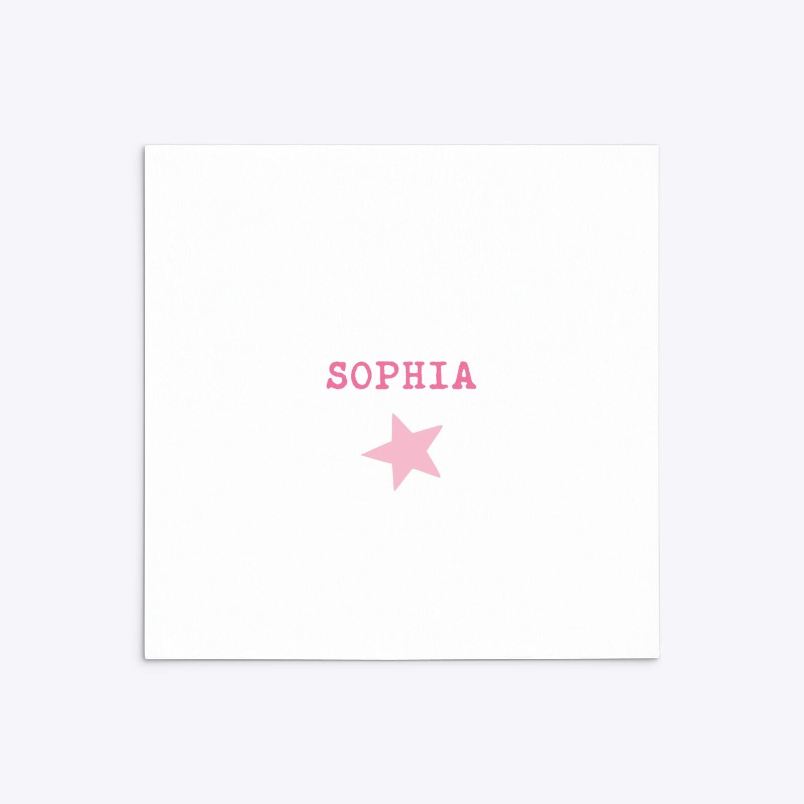 Pink Princess Personalised Birthday Square 5 25x5 25 Invitation Matte Paper Back Image