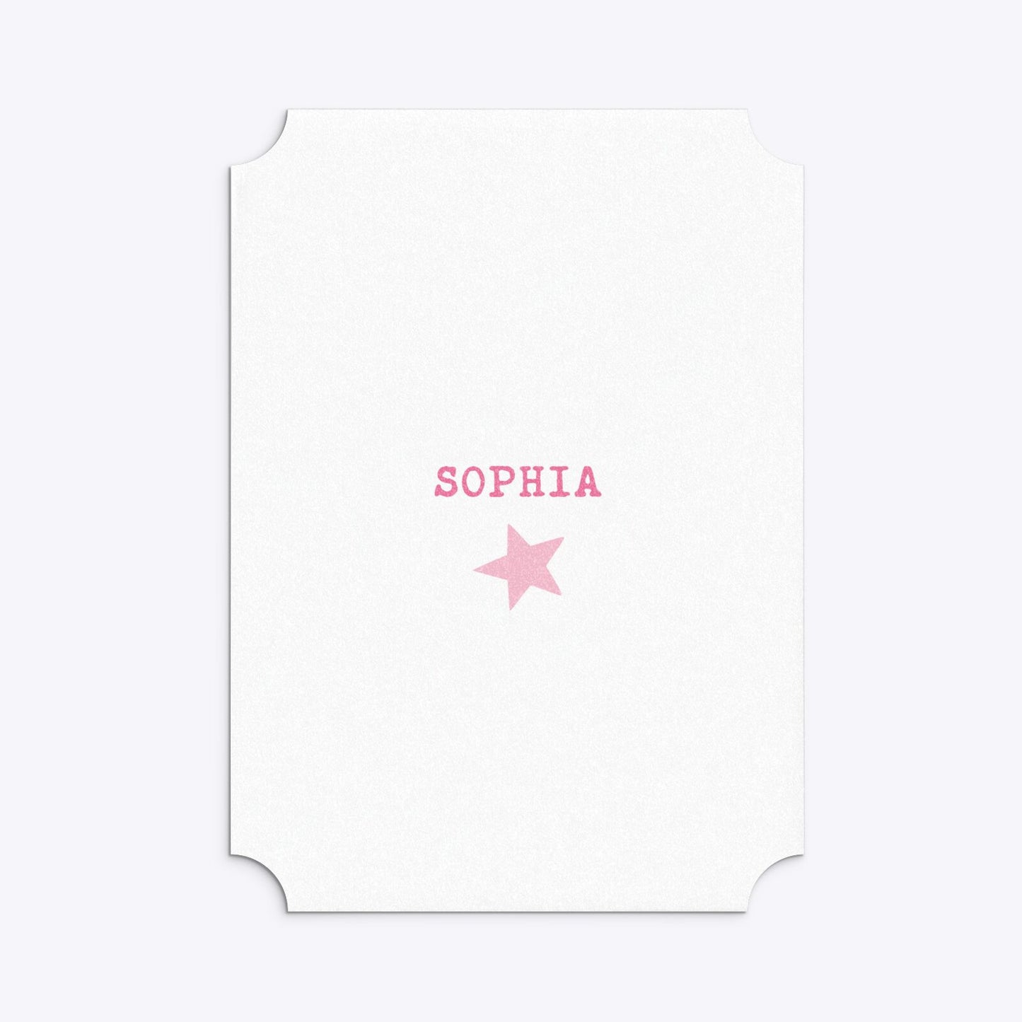 Pink Princess Personalised Birthday Ticket Invitation Glitter Back Image