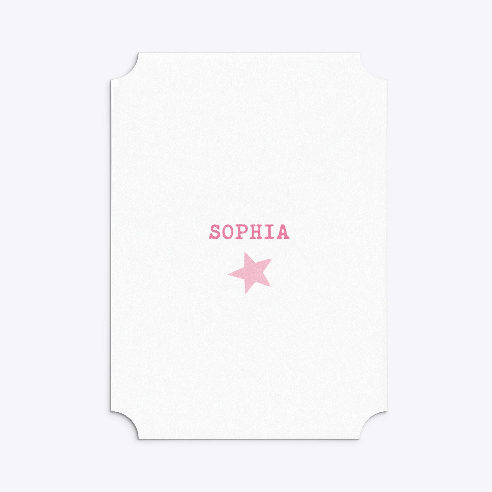 Pink Princess Personalised Birthday Ticket Invitation Glitter Back Image