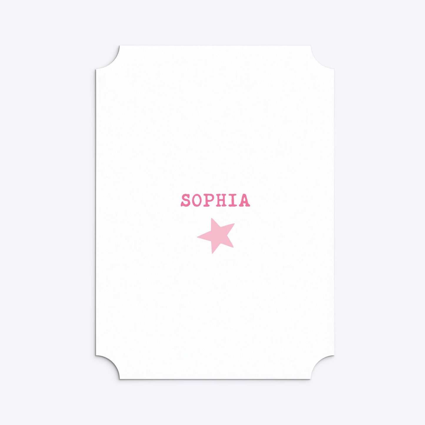 Pink Princess Personalised Birthday Ticket Invitation Matte Paper Back Image