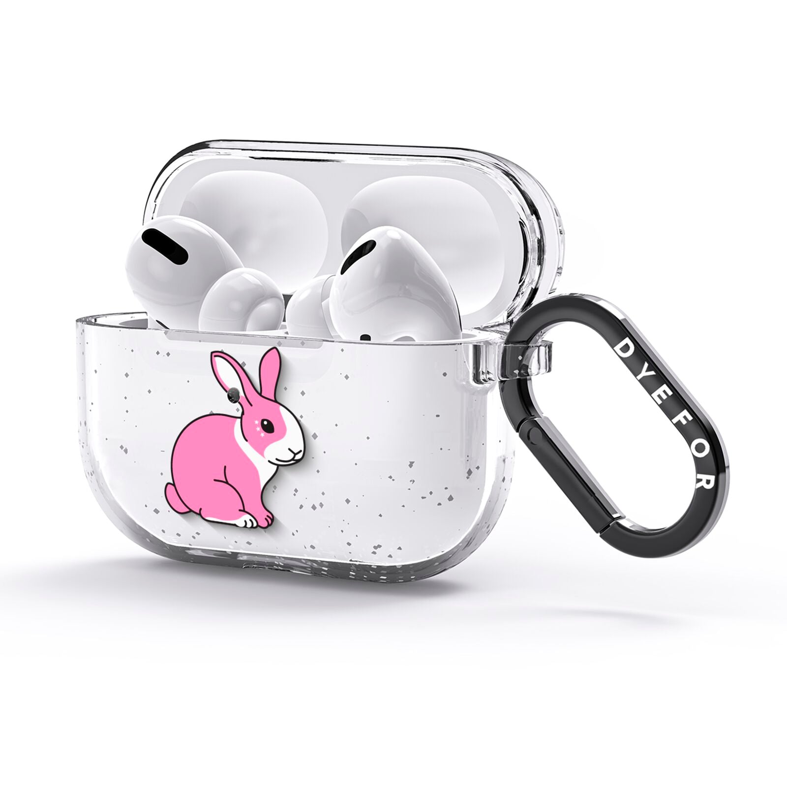 Pink Rabbits AirPods Glitter Case 3rd Gen Side Image