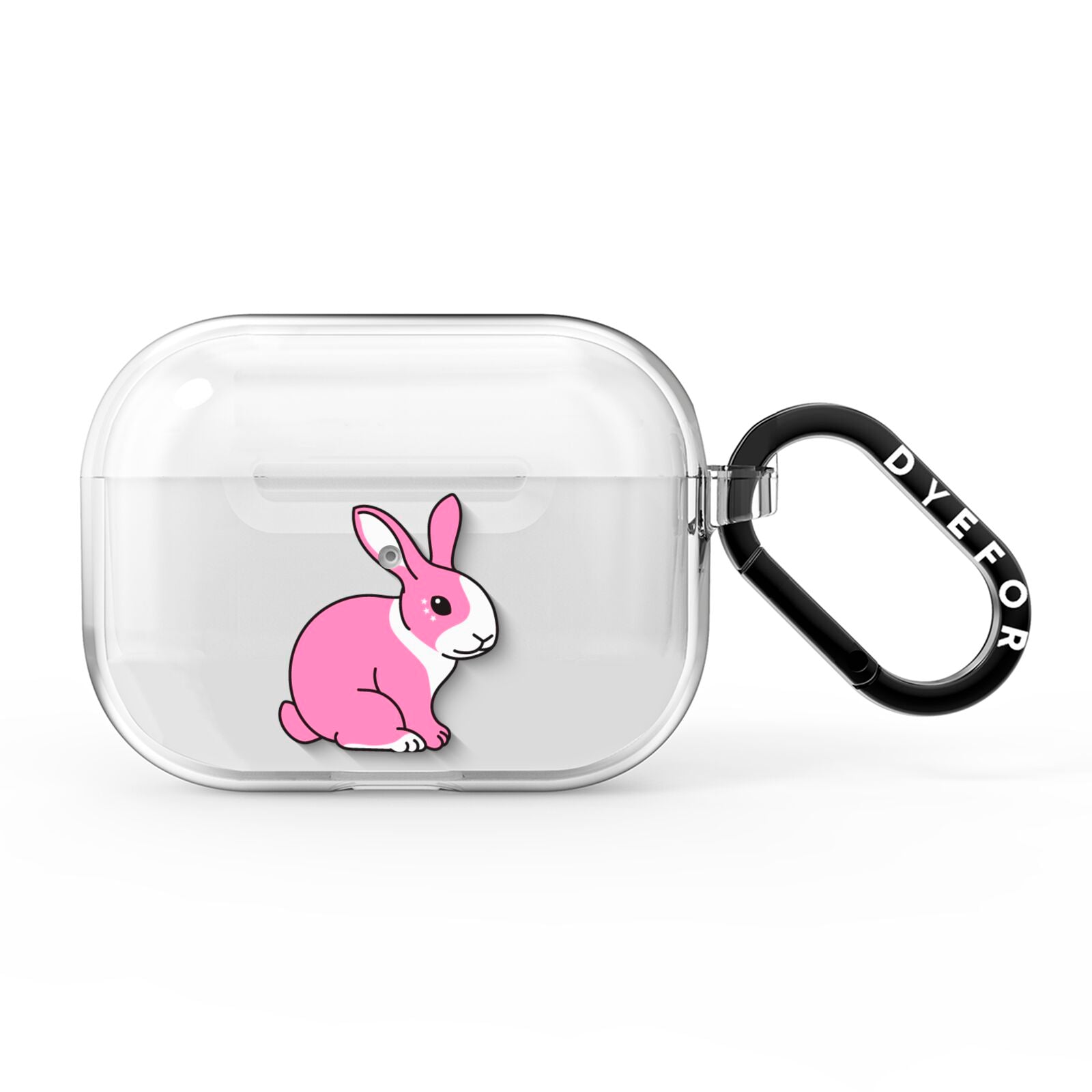 Pink Rabbits AirPods Pro Clear Case