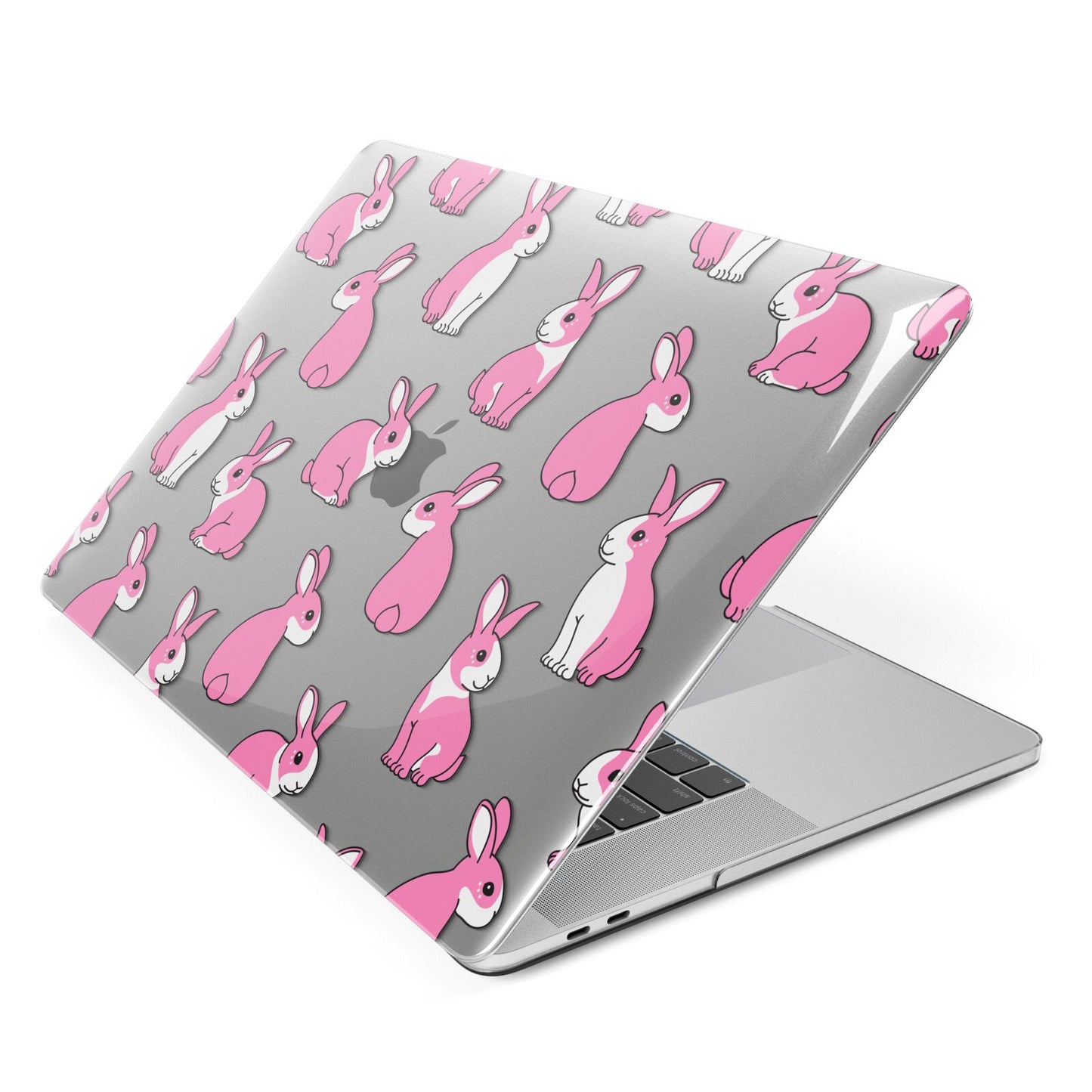 Pink Rabbits Apple MacBook Case Side View