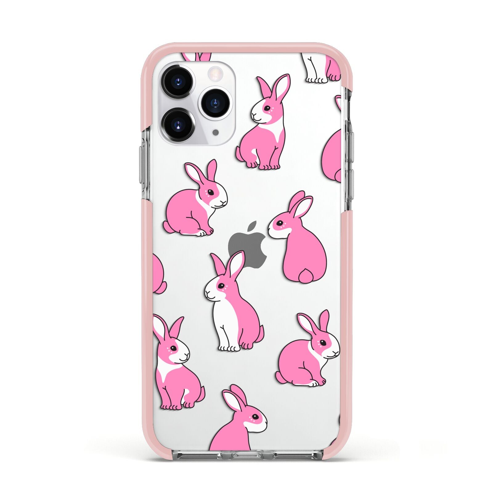 Pink Rabbits Apple iPhone 11 Pro in Silver with Pink Impact Case