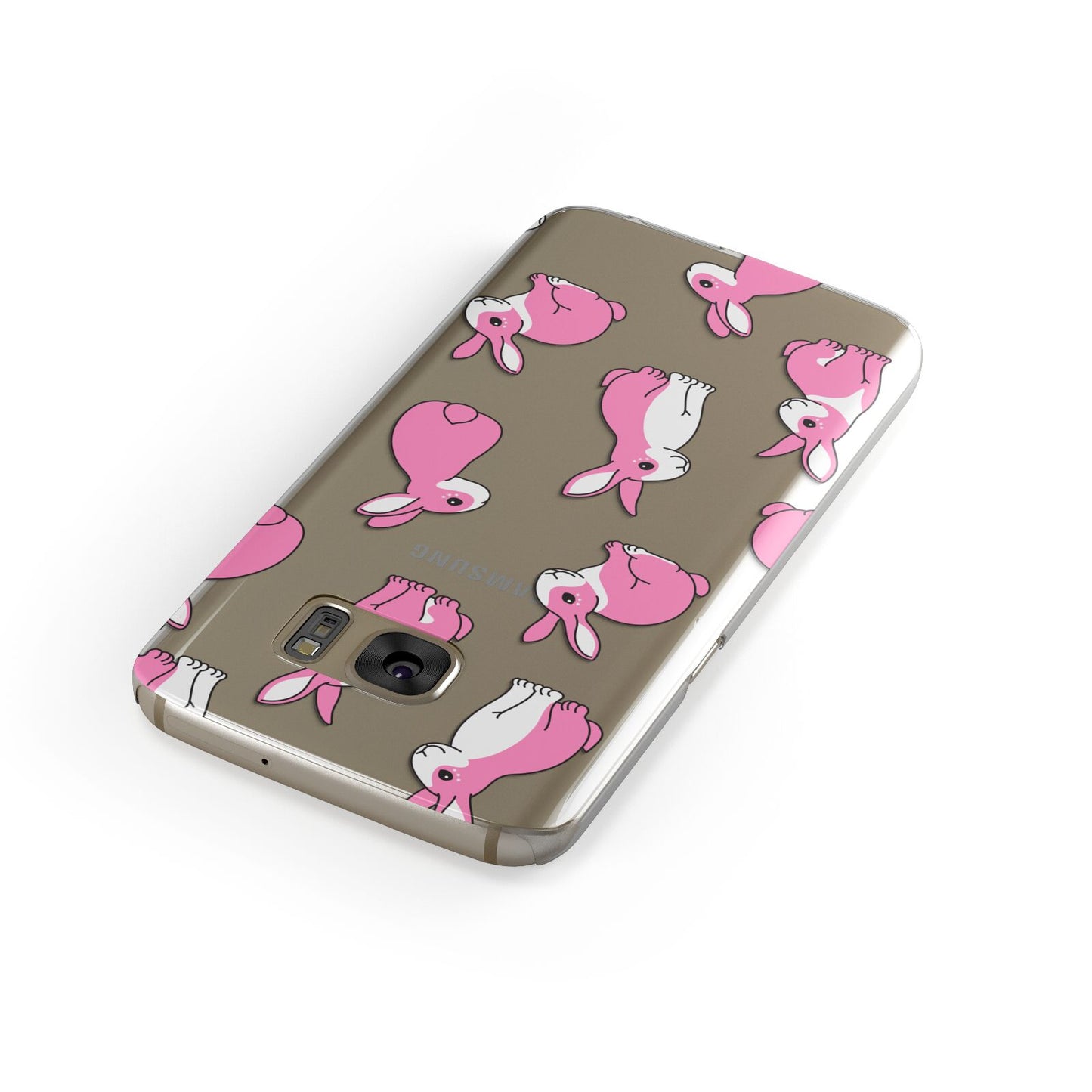 Pink Rabbits Samsung Galaxy Case Front Close Up