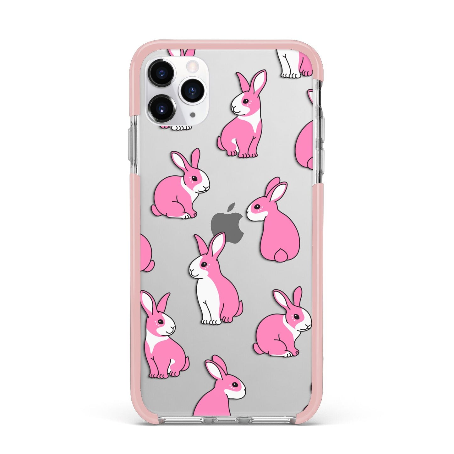 Pink Rabbits iPhone 11 Pro Max Impact Pink Edge Case