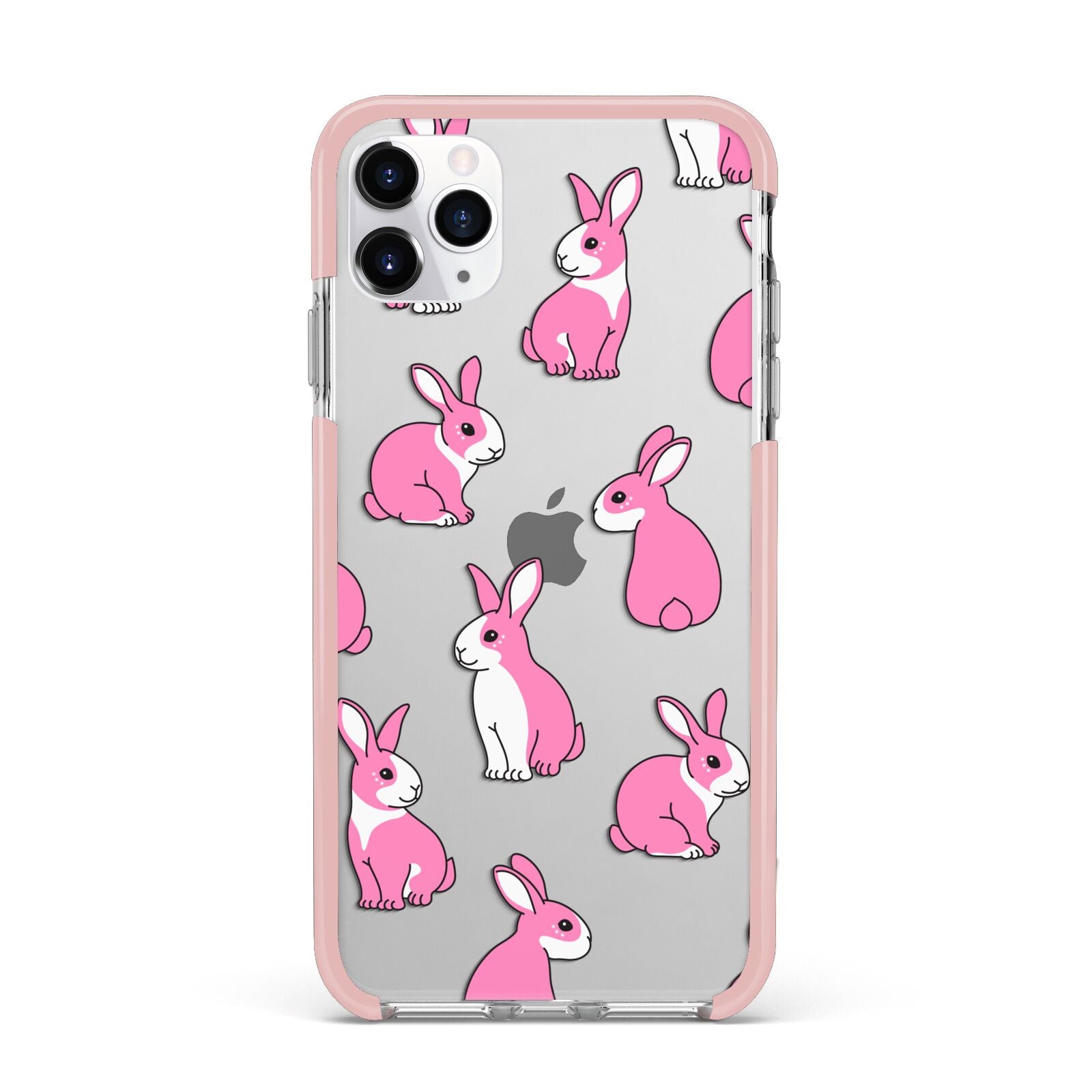 Pink Rabbits iPhone 11 Pro Max Impact Pink Edge Case