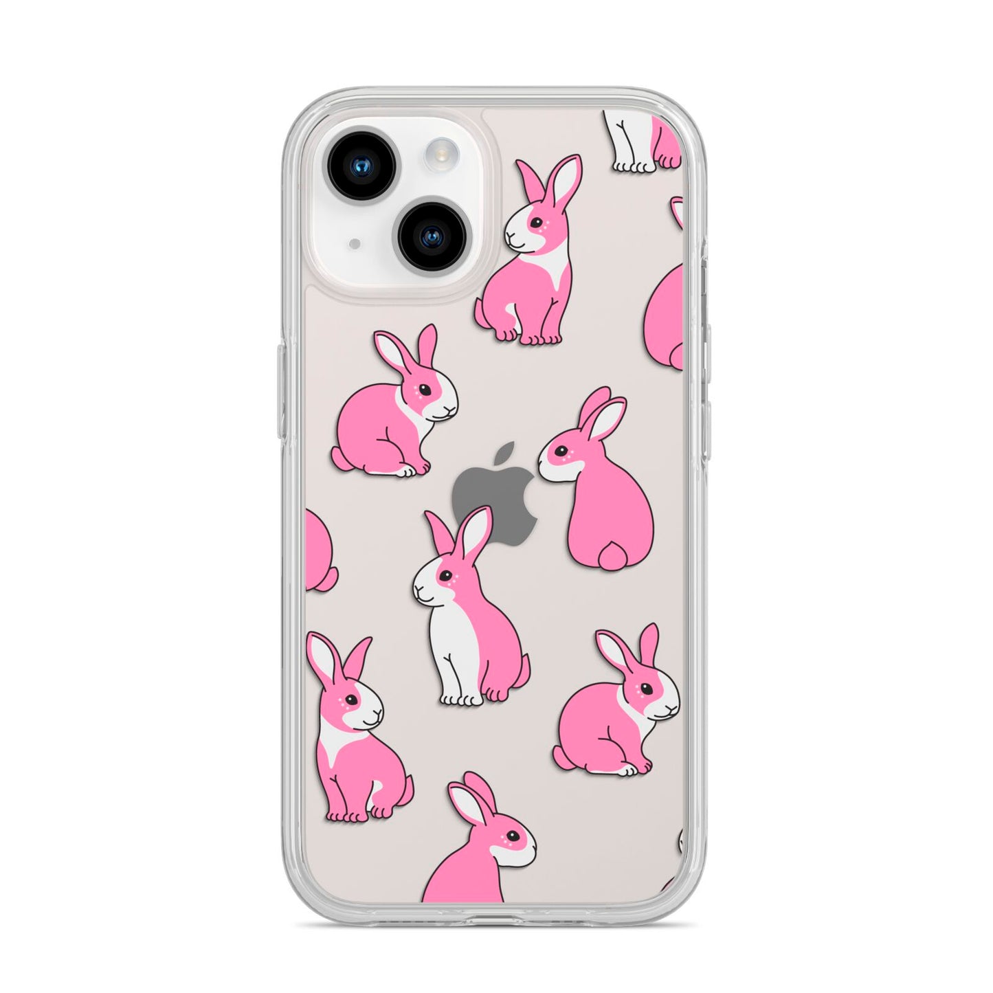 Pink Rabbits iPhone 14 Clear Tough Case Starlight