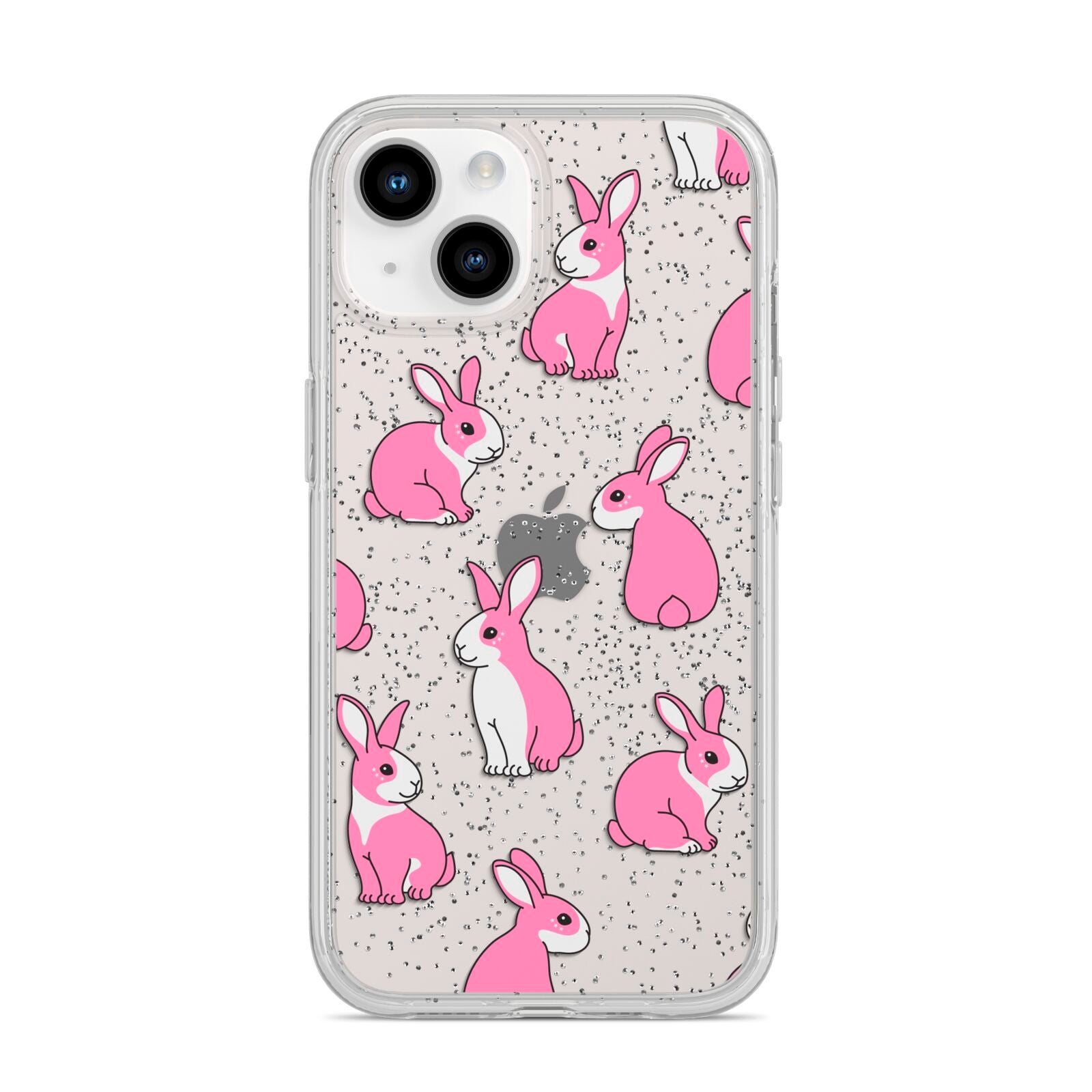 Pink Rabbits iPhone 14 Glitter Tough Case Starlight