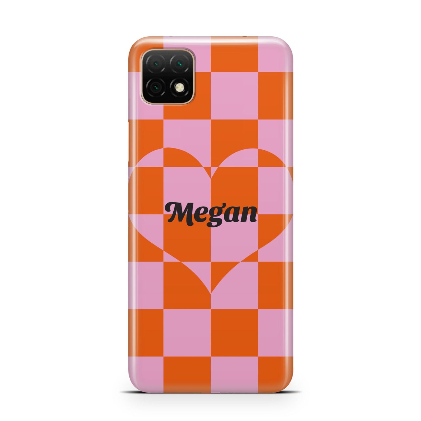 Pink Red Checkered Heart Custom Huawei Enjoy 20 Phone Case