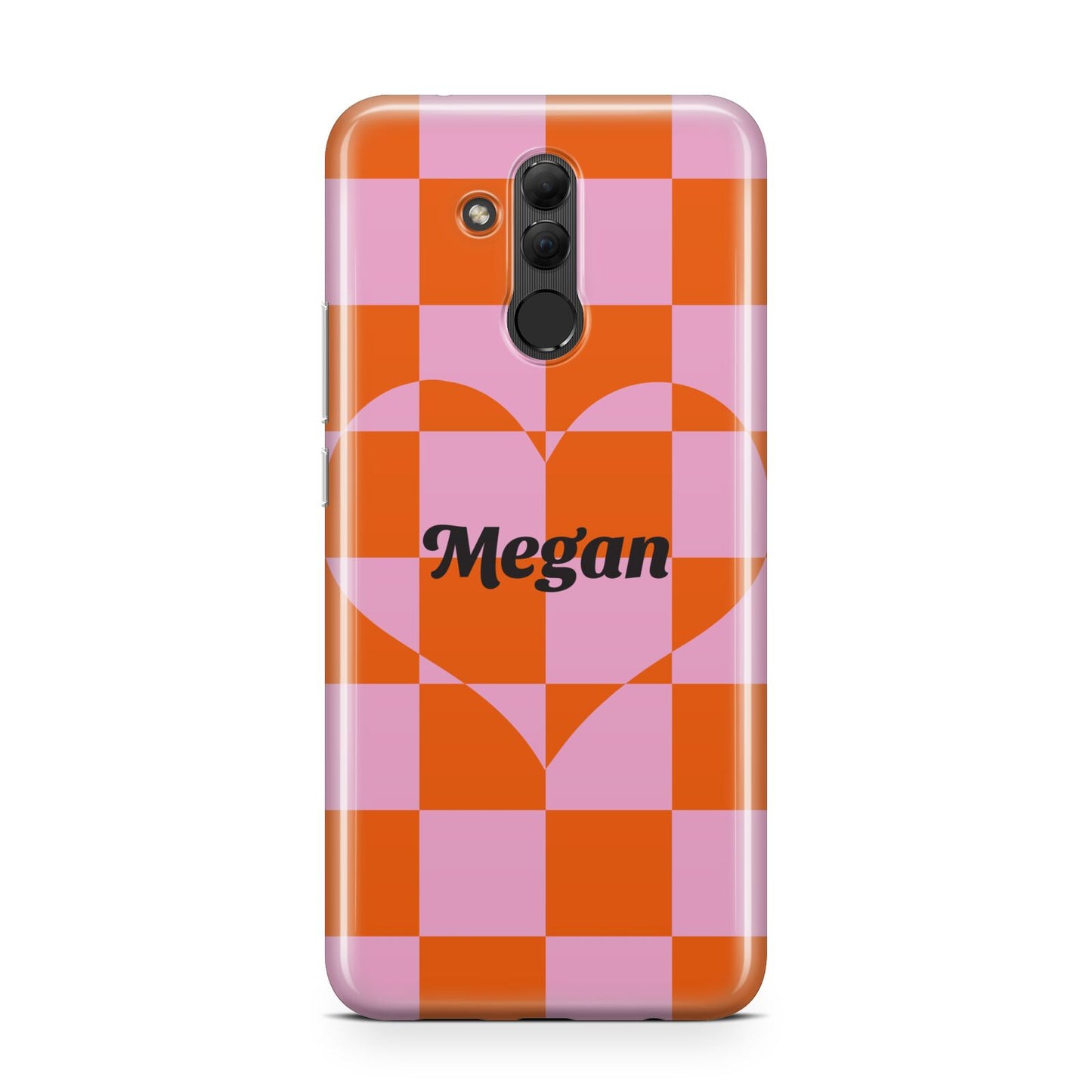 Pink Red Checkered Heart Custom Huawei Mate 20 Lite