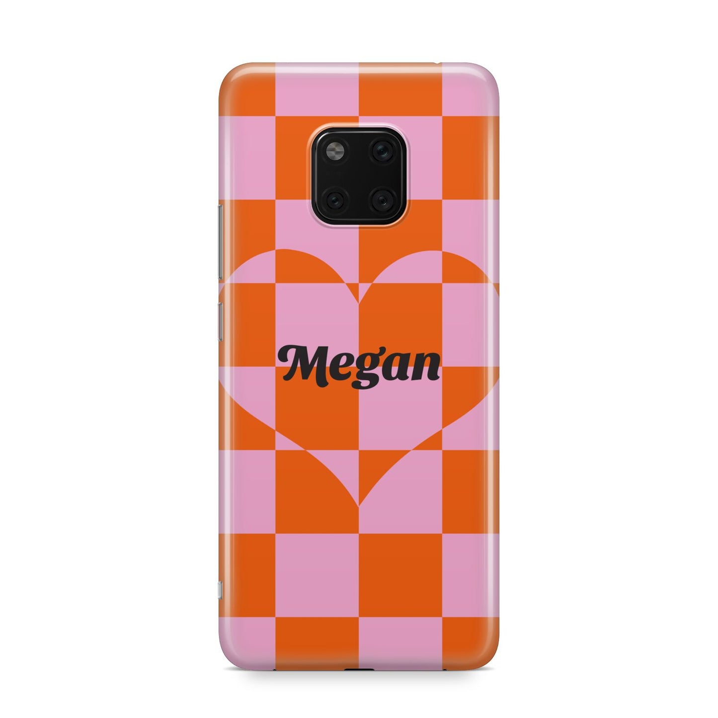 Pink Red Checkered Heart Custom Huawei Mate 20 Pro Phone Case