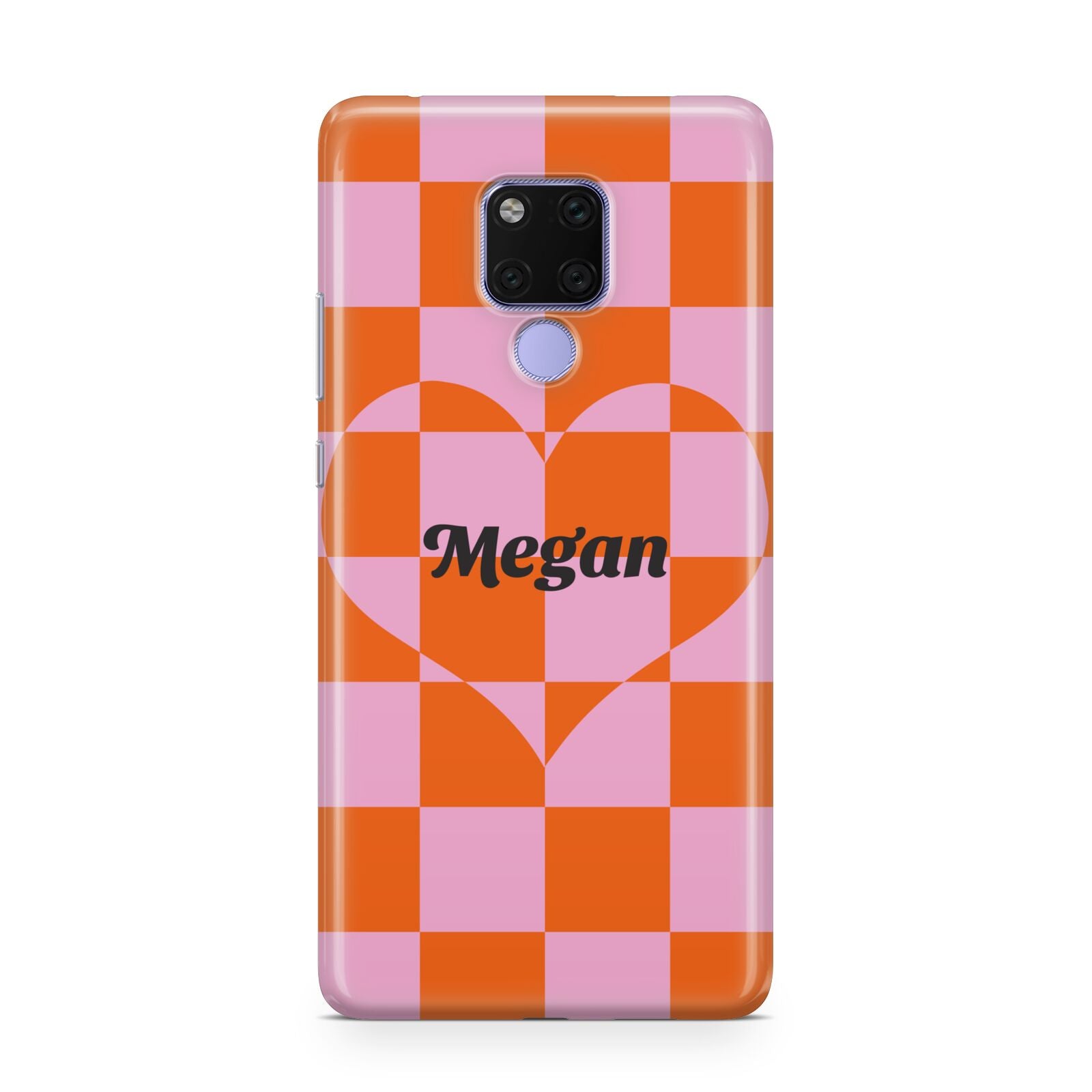 Pink Red Checkered Heart Custom Huawei Mate 20X Phone Case