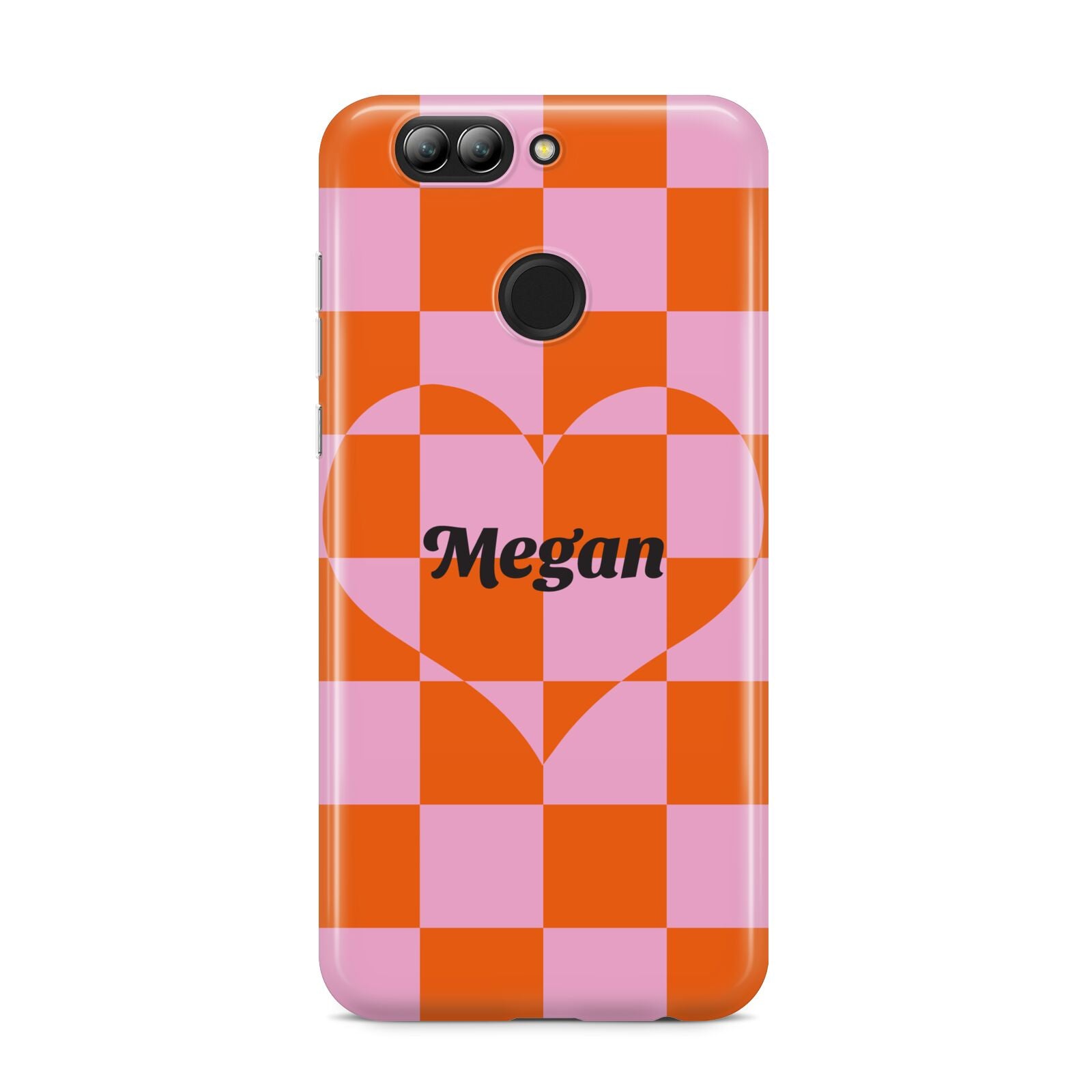 Pink Red Checkered Heart Custom Huawei Nova 2s Phone Case