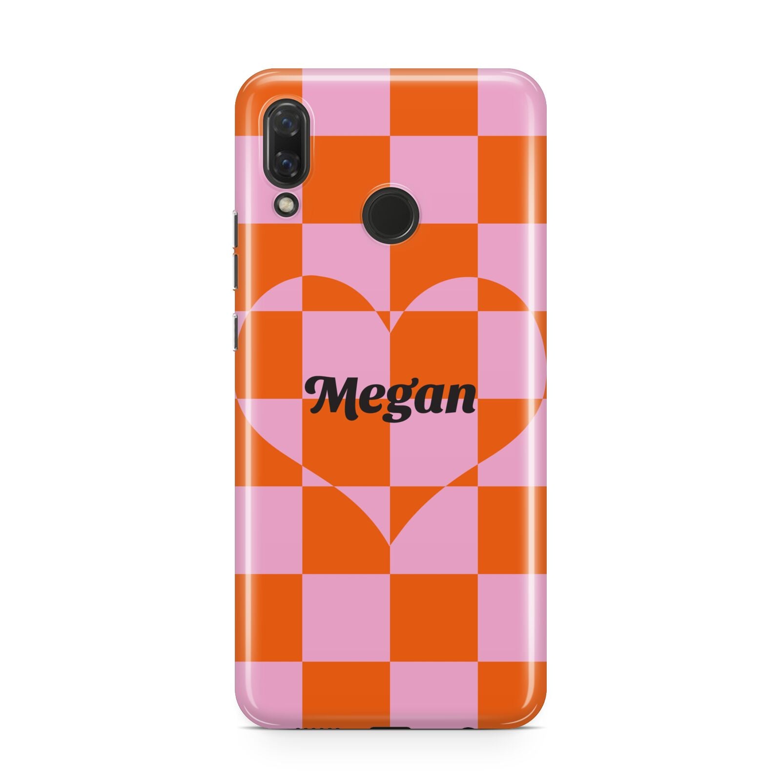 Pink Red Checkered Heart Custom Huawei Nova 3 Phone Case