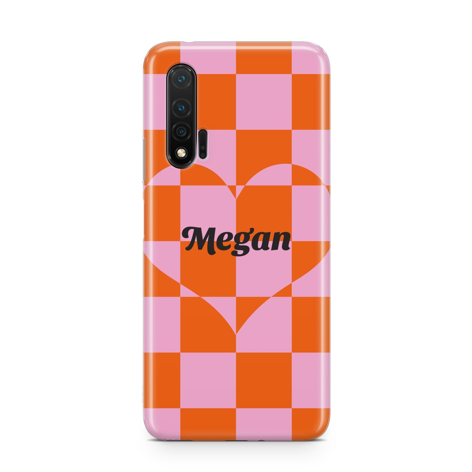 Pink Red Checkered Heart Custom Huawei Nova 6 Phone Case