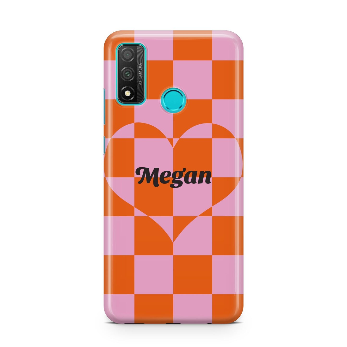 Pink Red Checkered Heart Custom Huawei P Smart 2020