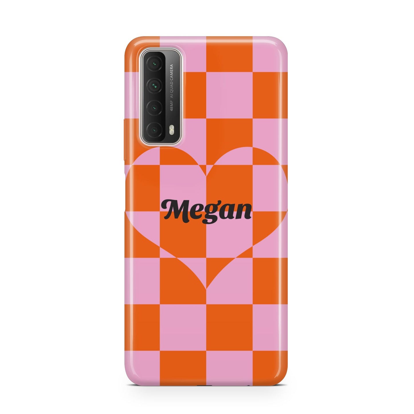 Pink Red Checkered Heart Custom Huawei P Smart 2021