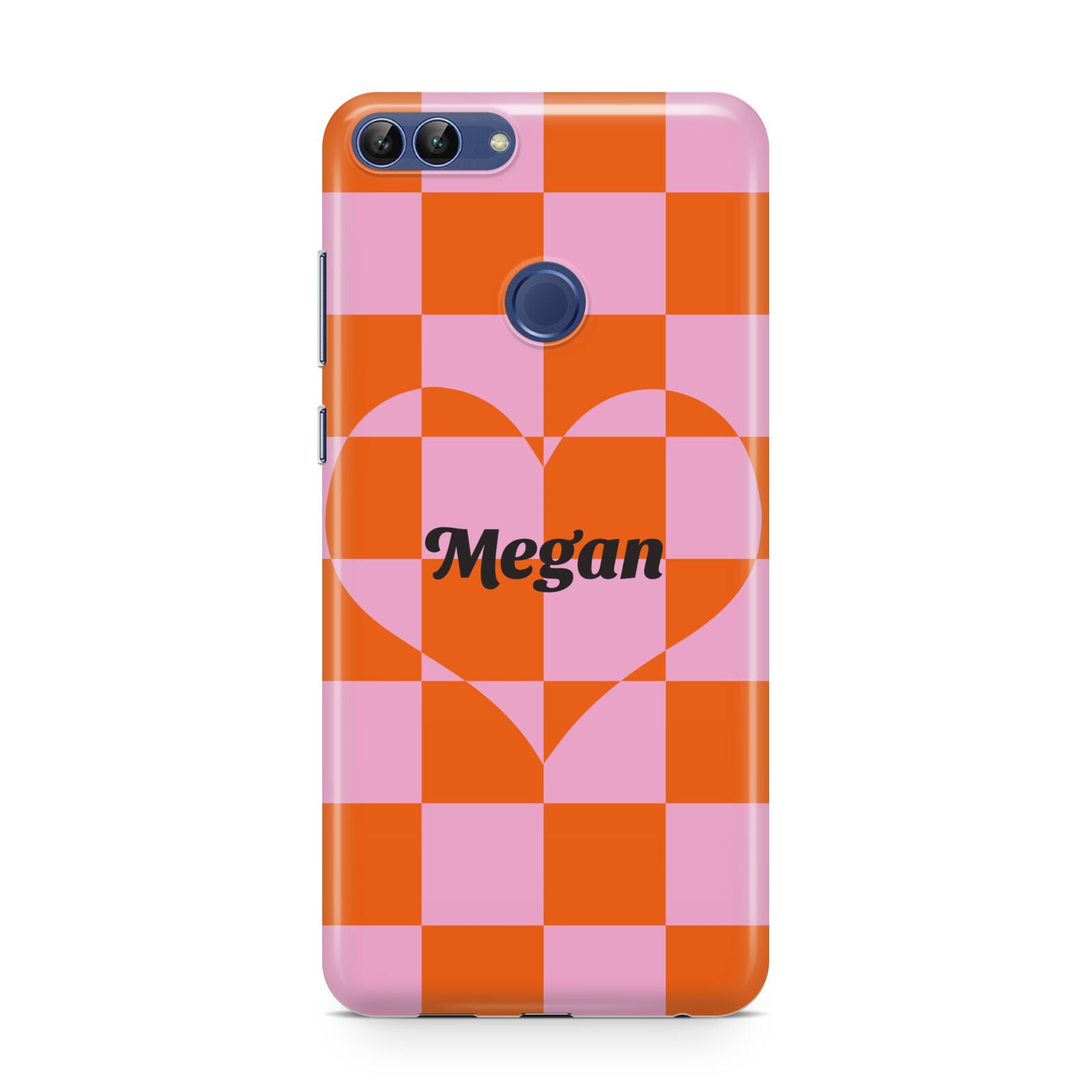 Pink Red Checkered Heart Custom Huawei P Smart Case