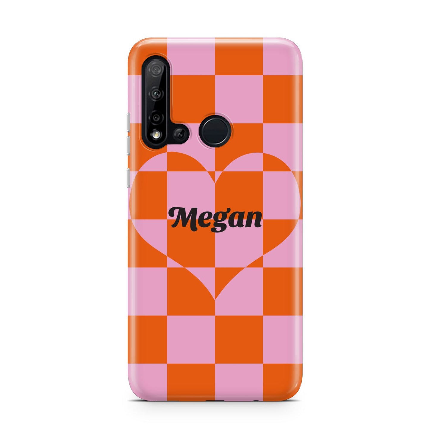 Pink Red Checkered Heart Custom Huawei P20 Lite 5G Phone Case