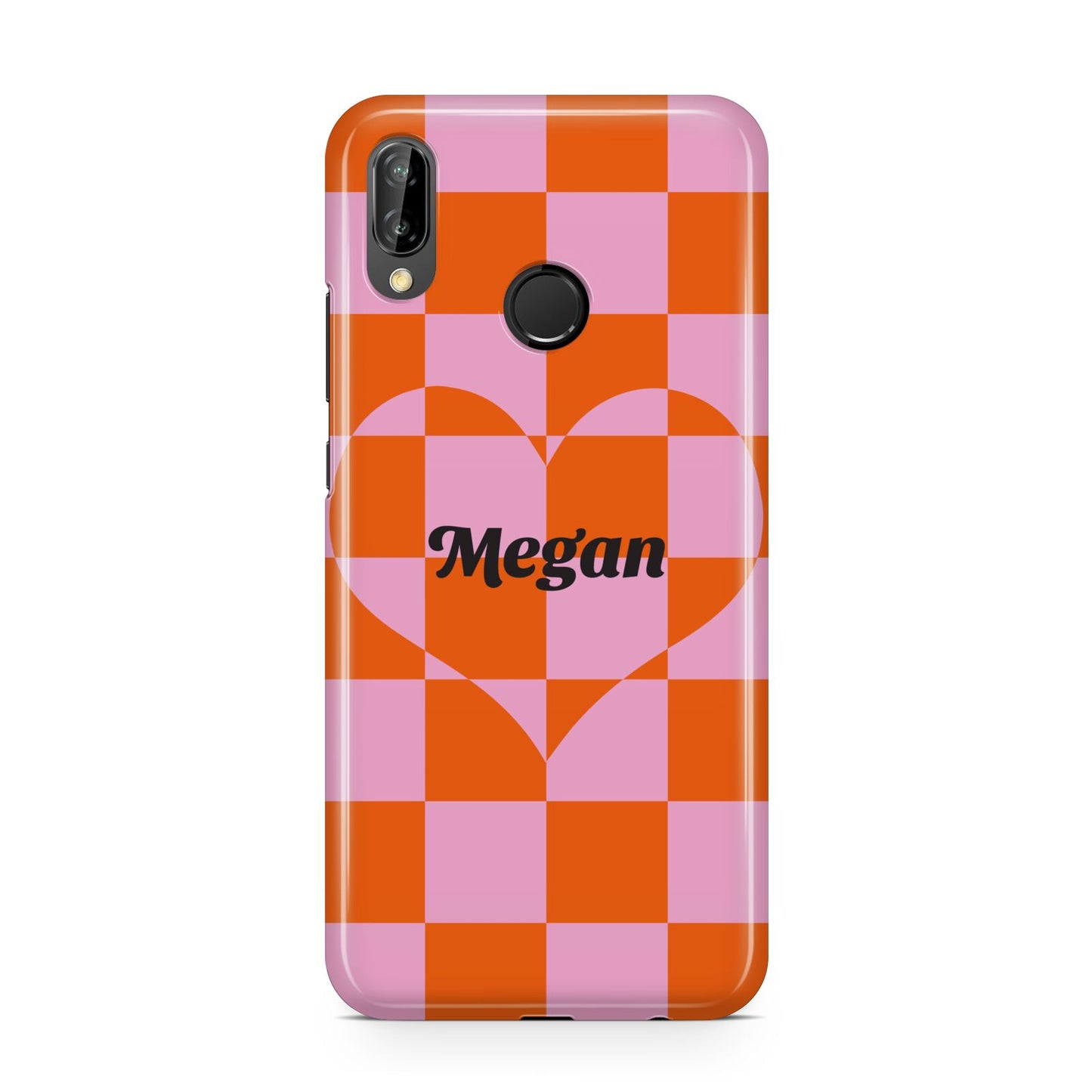 Pink Red Checkered Heart Custom Huawei P20 Lite Phone Case