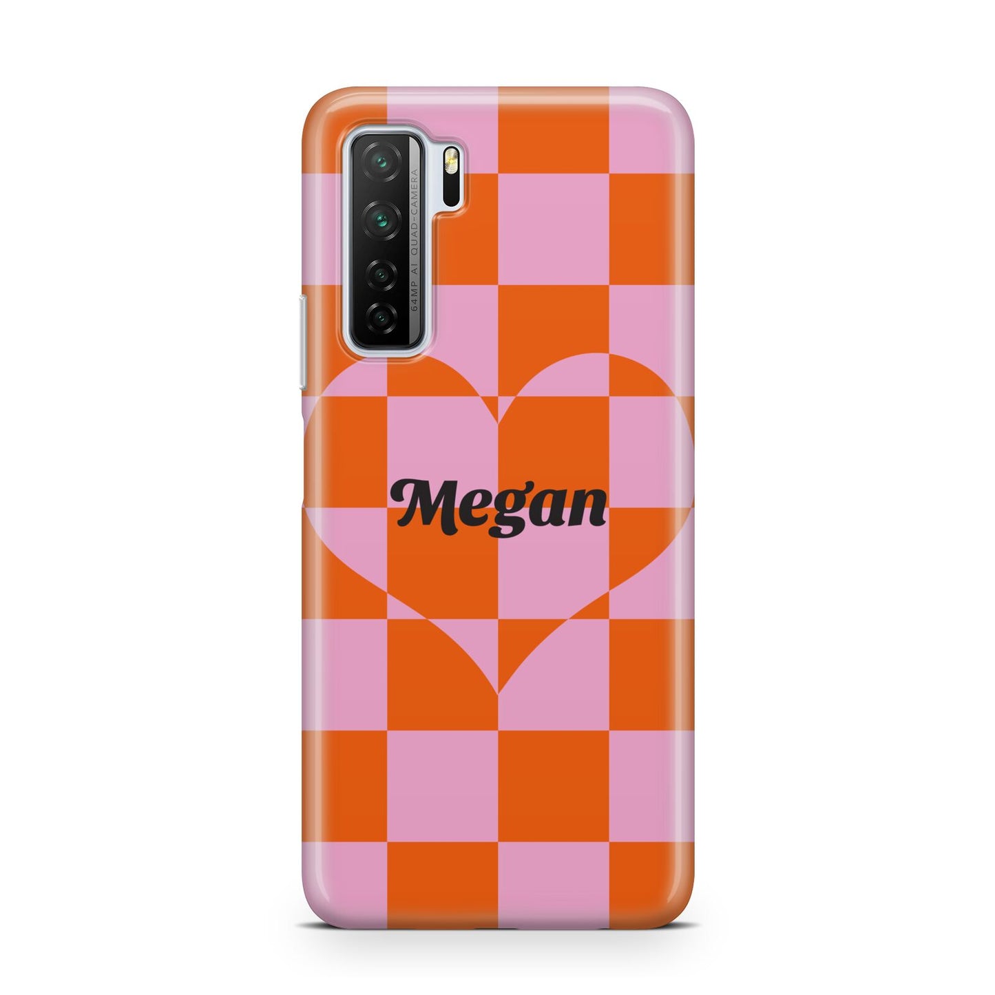 Pink Red Checkered Heart Custom Huawei P40 Lite 5G Phone Case