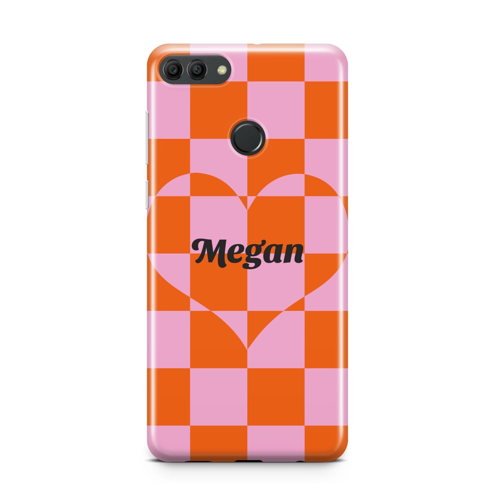 Pink Red Checkered Heart Custom Huawei Y9 2018