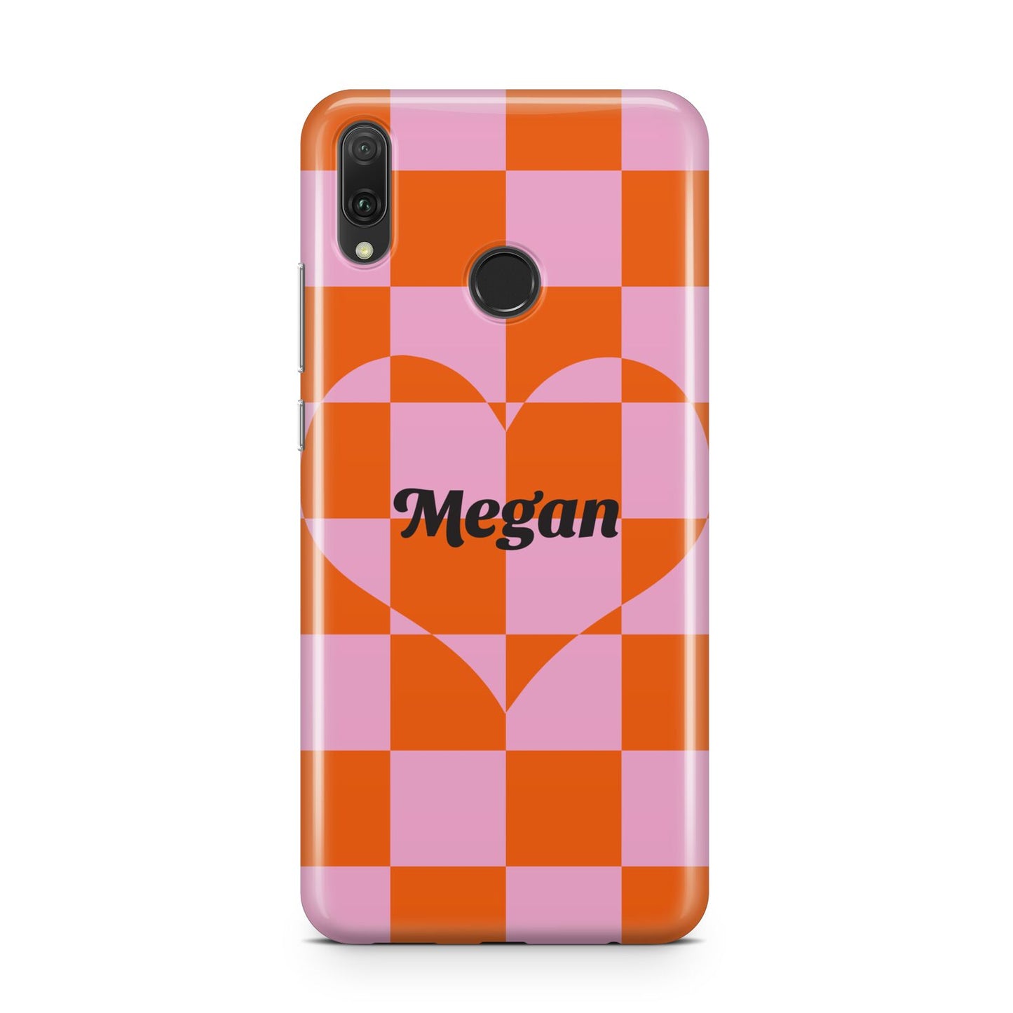 Pink Red Checkered Heart Custom Huawei Y9 2019