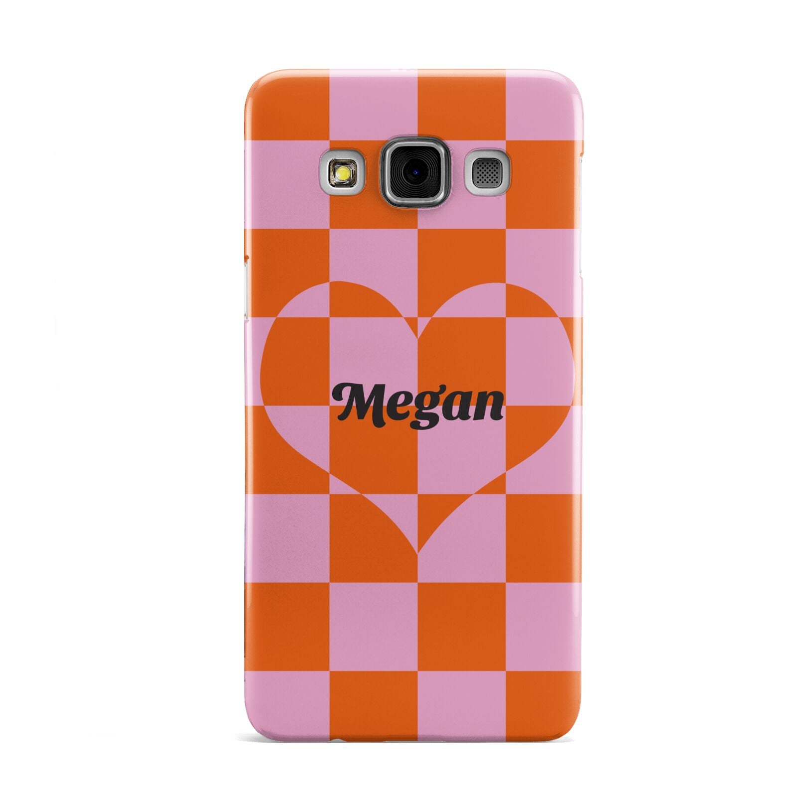 Pink Red Checkered Heart Custom Samsung Galaxy A3 Case