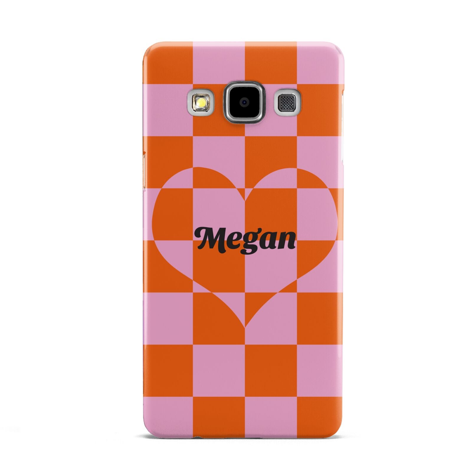 Pink Red Checkered Heart Custom Samsung Galaxy A5 Case