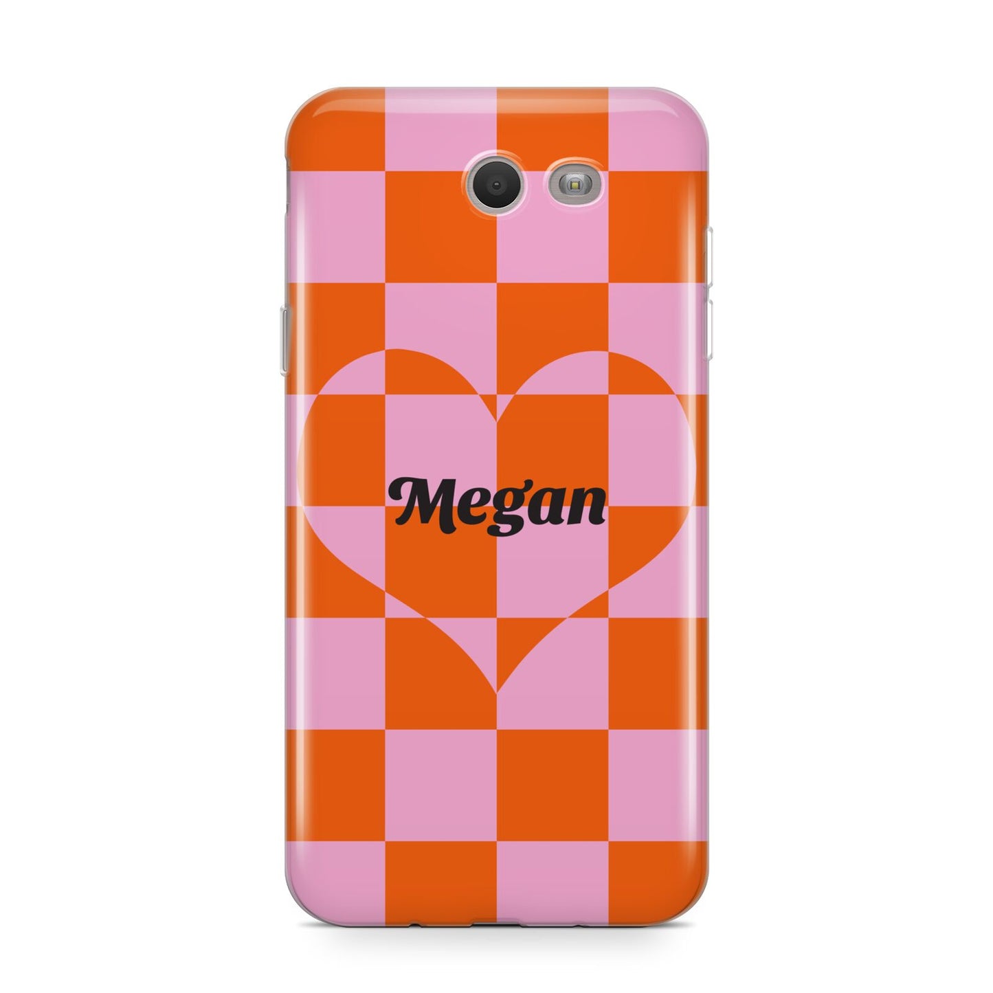 Pink Red Checkered Heart Custom Samsung Galaxy J7 2017 Case