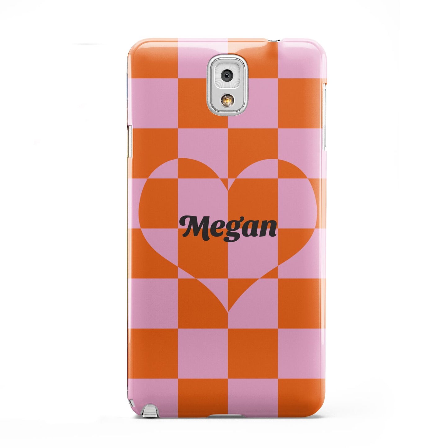 Pink Red Checkered Heart Custom Samsung Galaxy Note 3 Case