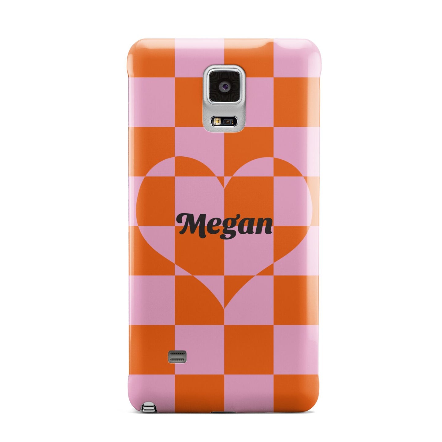 Pink Red Checkered Heart Custom Samsung Galaxy Note 4 Case