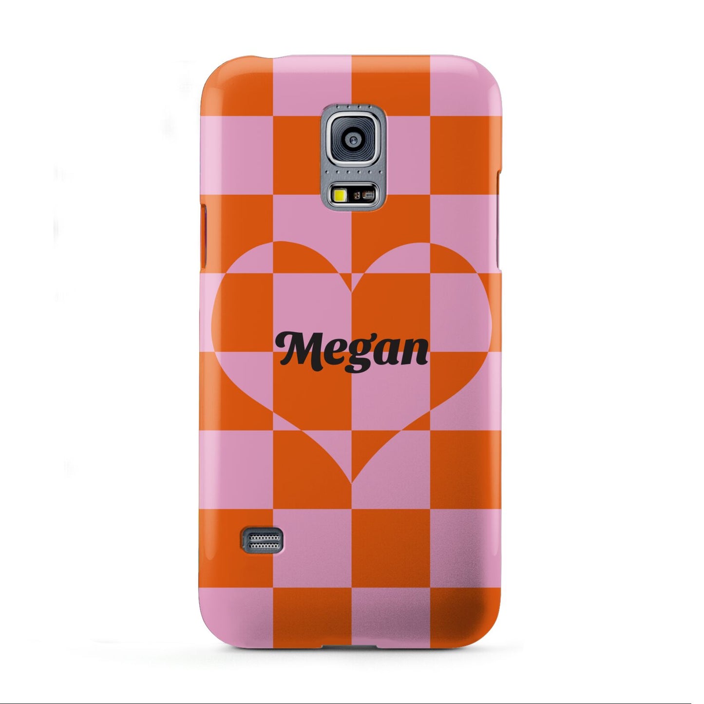 Pink Red Checkered Heart Custom Samsung Galaxy S5 Mini Case