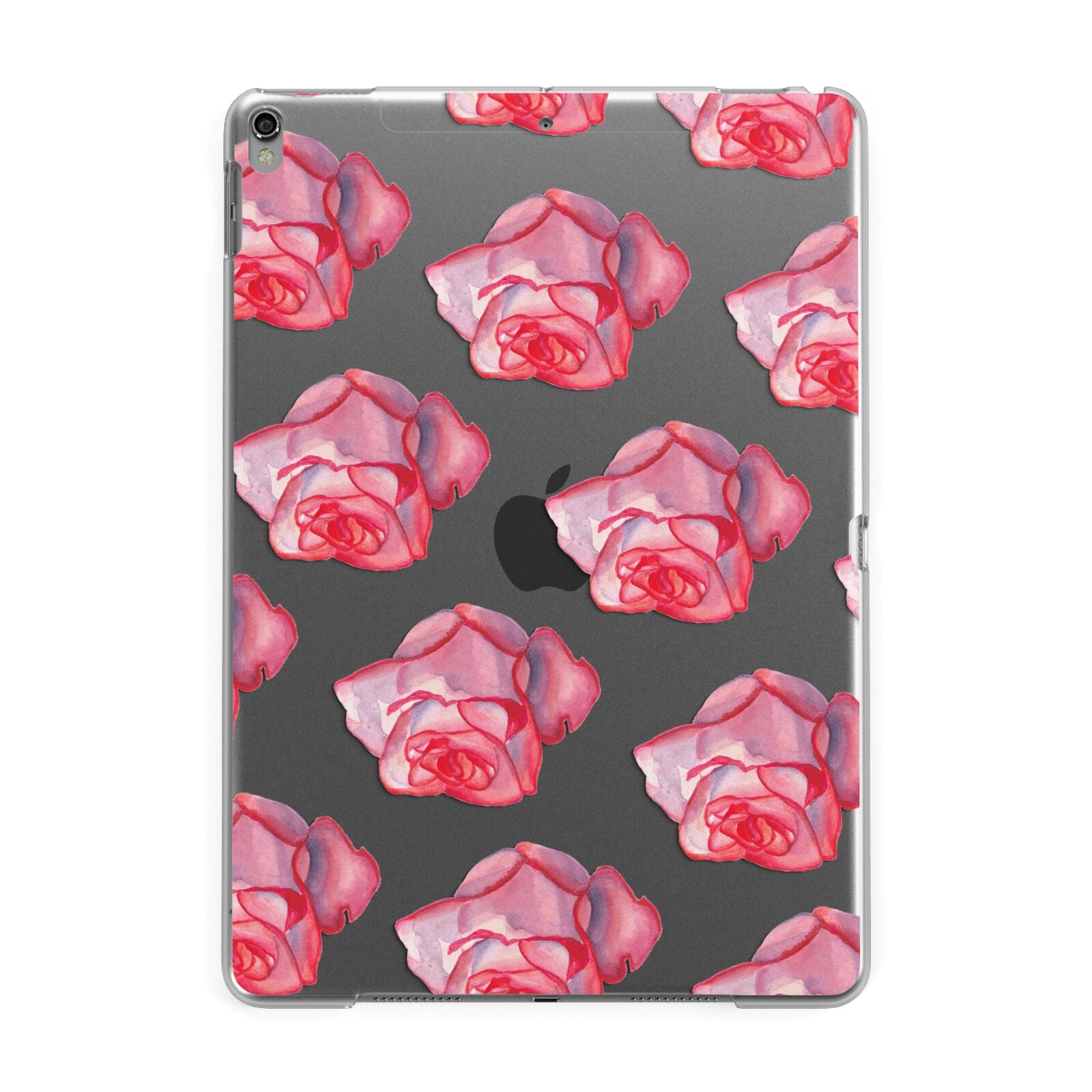 Pink Roses Apple iPad Grey Case