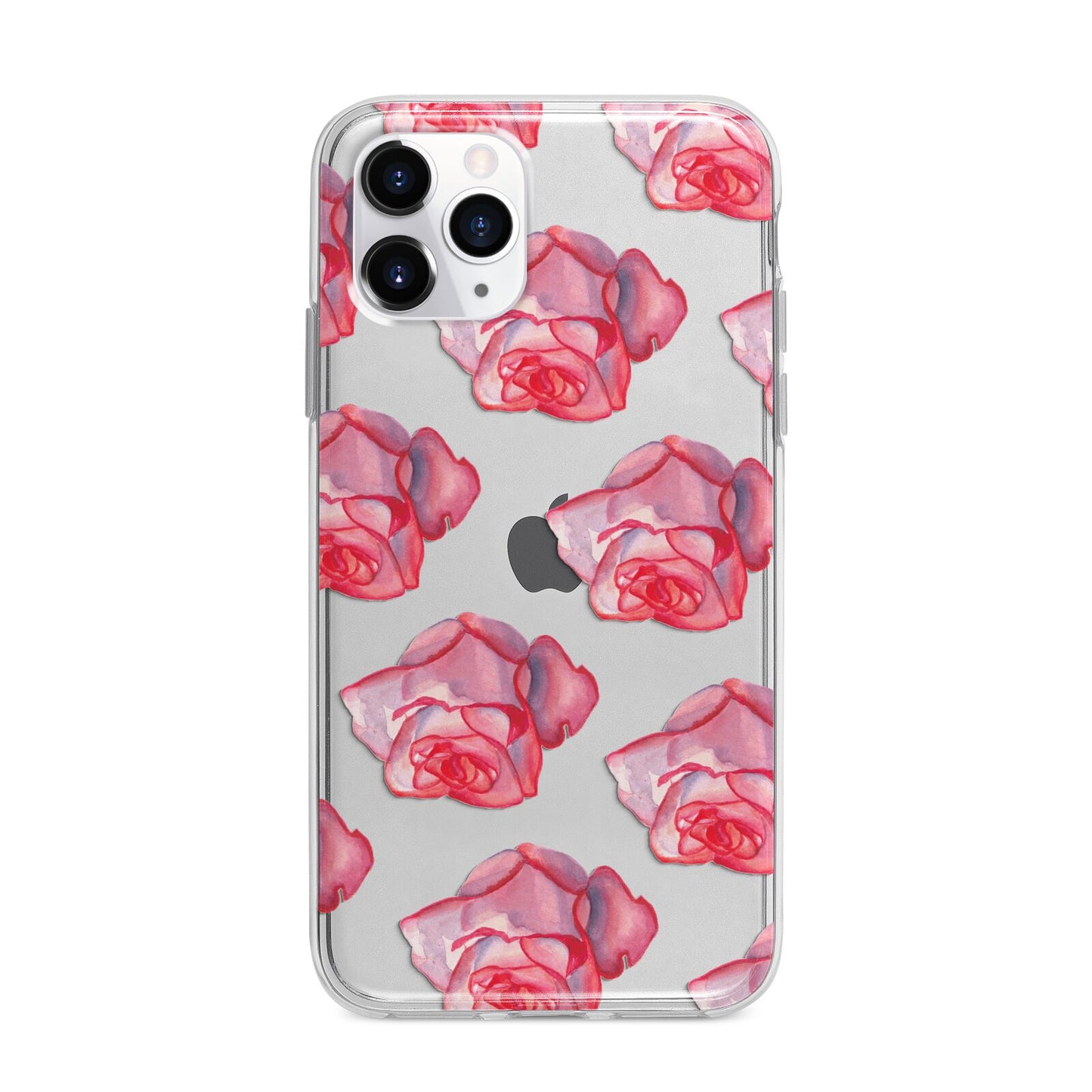 Pink Roses Apple iPhone 11 Pro Max in Silver with Bumper Case