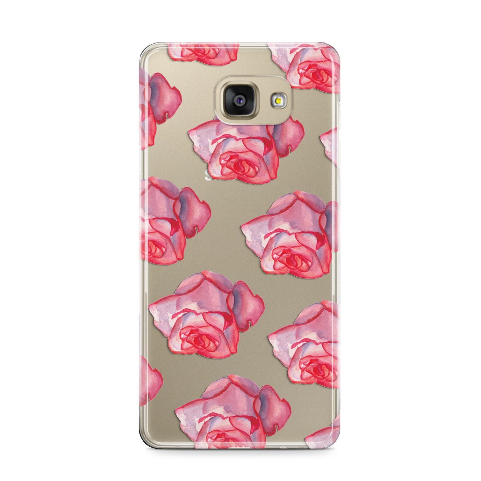 Pink Roses Samsung Galaxy A9 2016 Case on gold phone