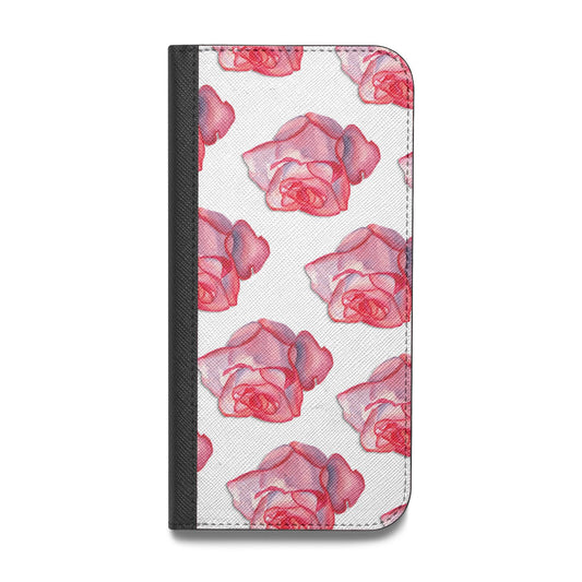 Pink Roses Vegan Leather Flip Samsung Case