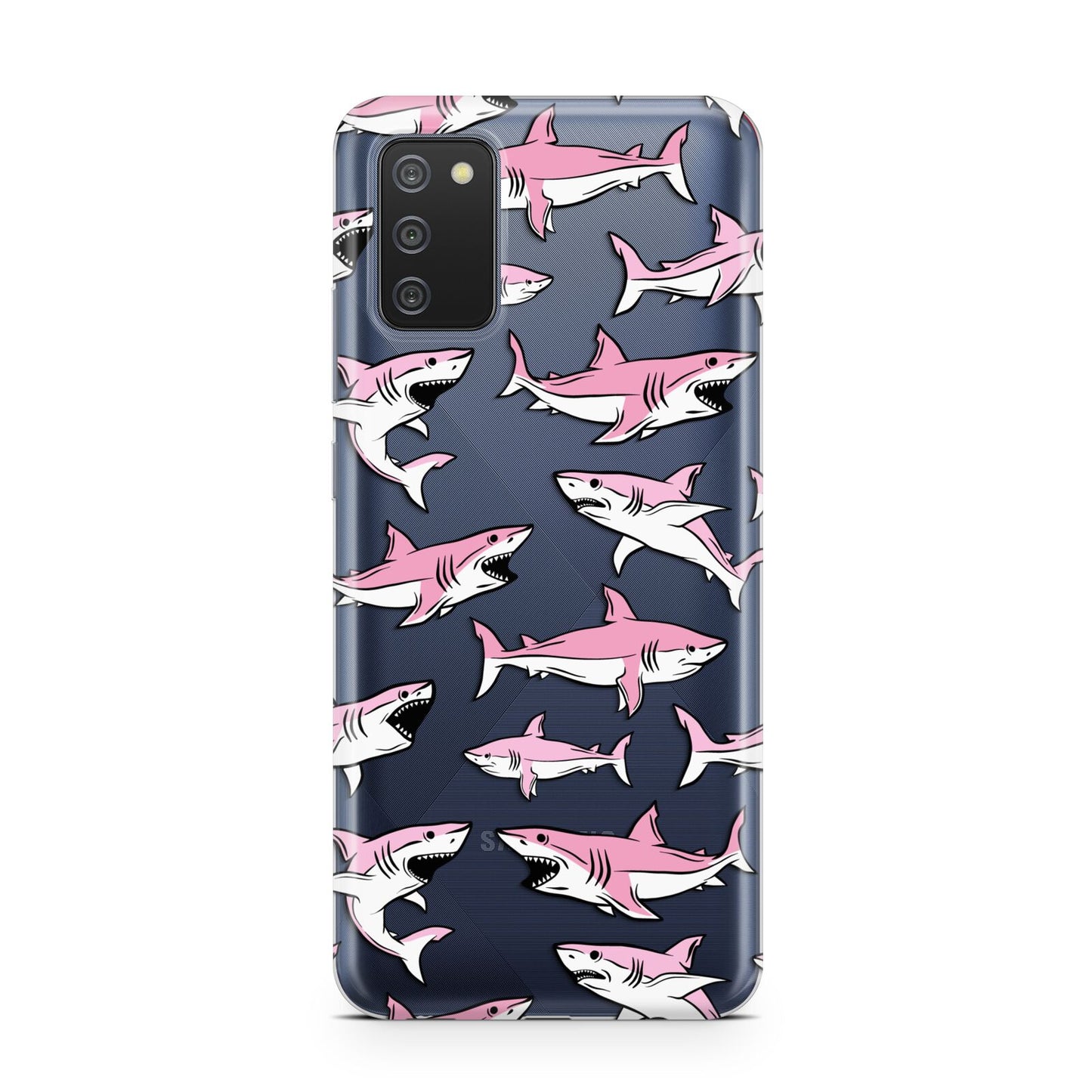 Pink Shark Samsung A02s Case