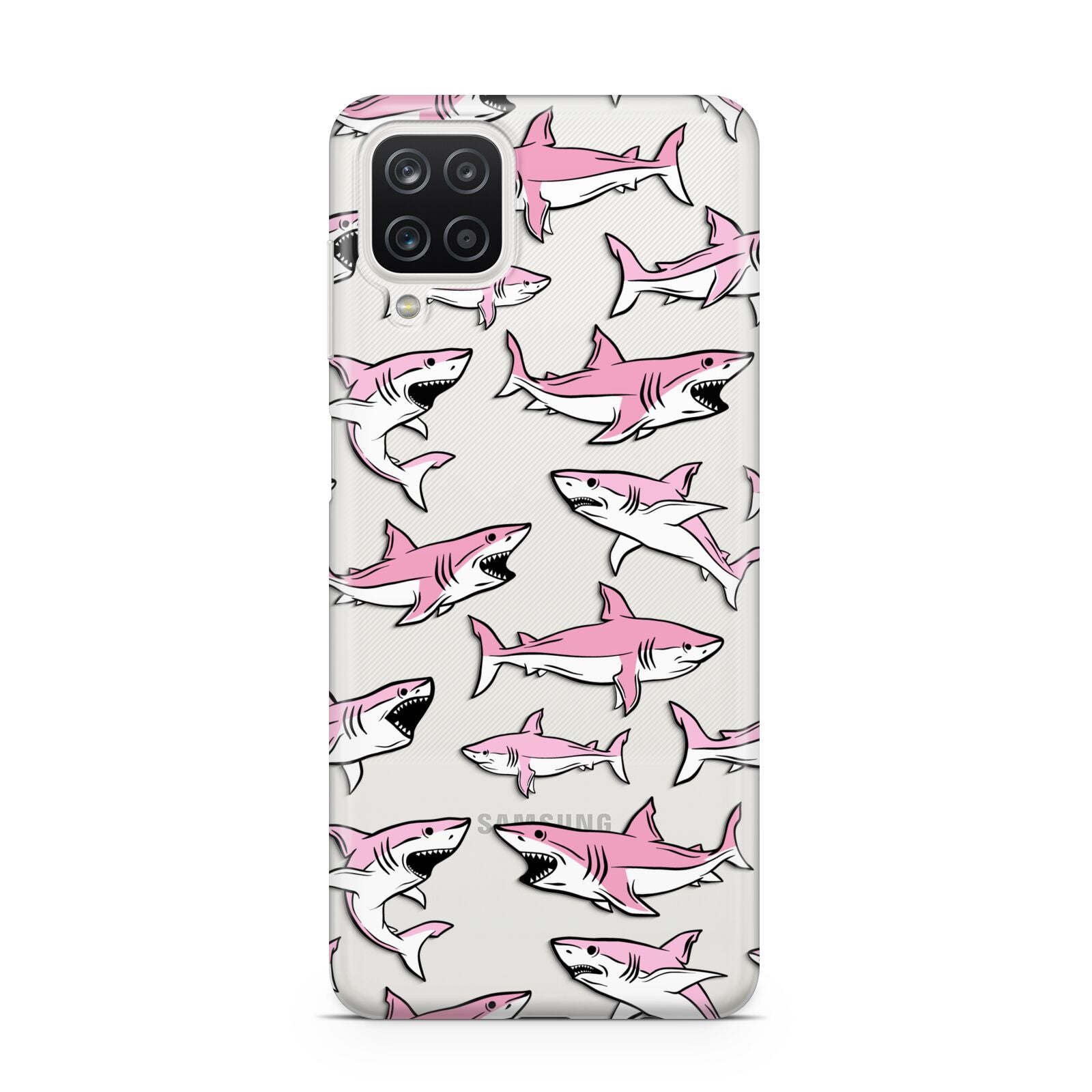 Pink Shark Samsung A12 Case