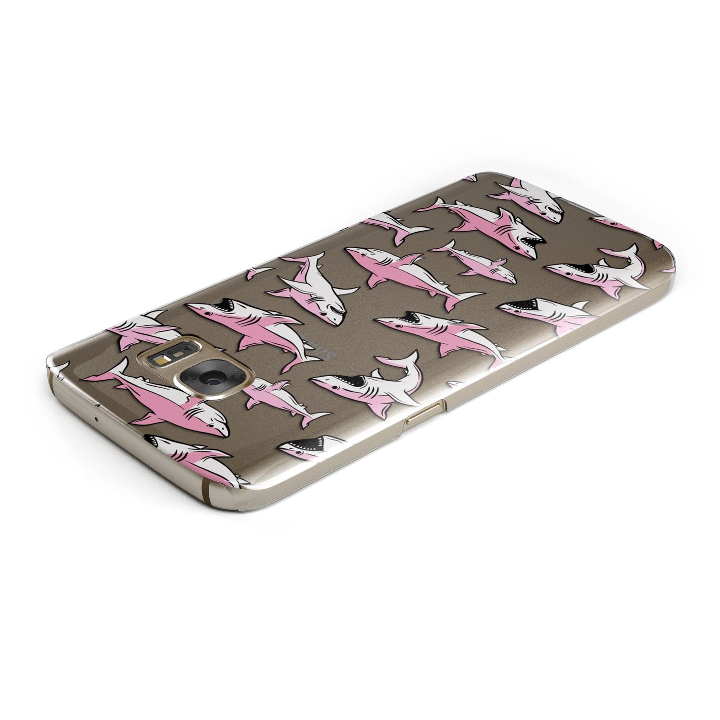 Pink Shark Samsung Galaxy Case Top Cutout