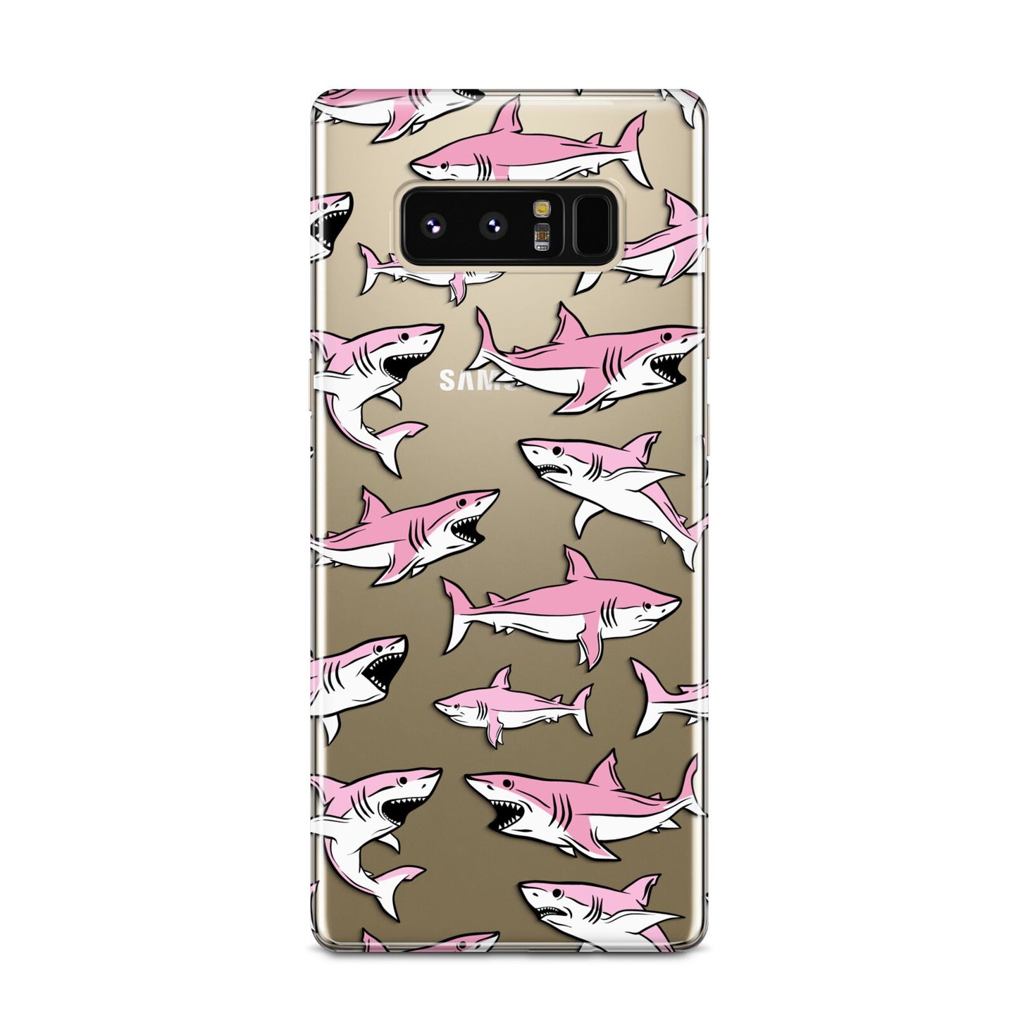 Pink Shark Samsung Galaxy Note 8 Case