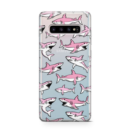Pink Shark Samsung Galaxy S10 Case