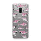 Pink Shark Samsung Galaxy S9 Plus Case on Silver phone