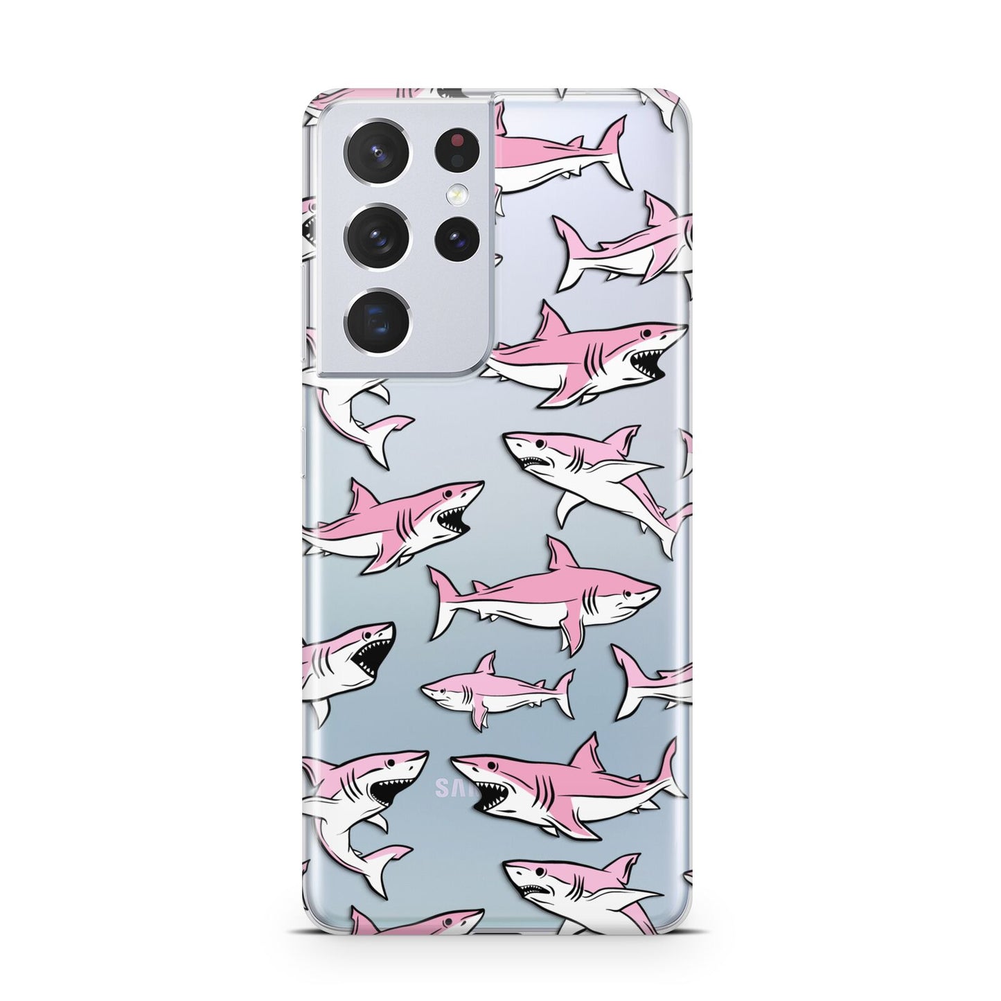 Pink Shark Samsung S21 Ultra Case