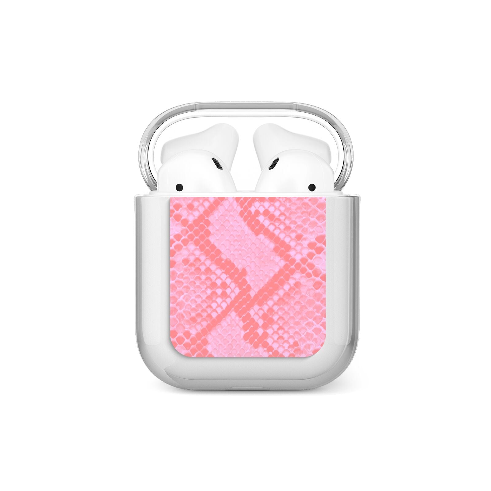 Pink Snakeskin AirPods Case